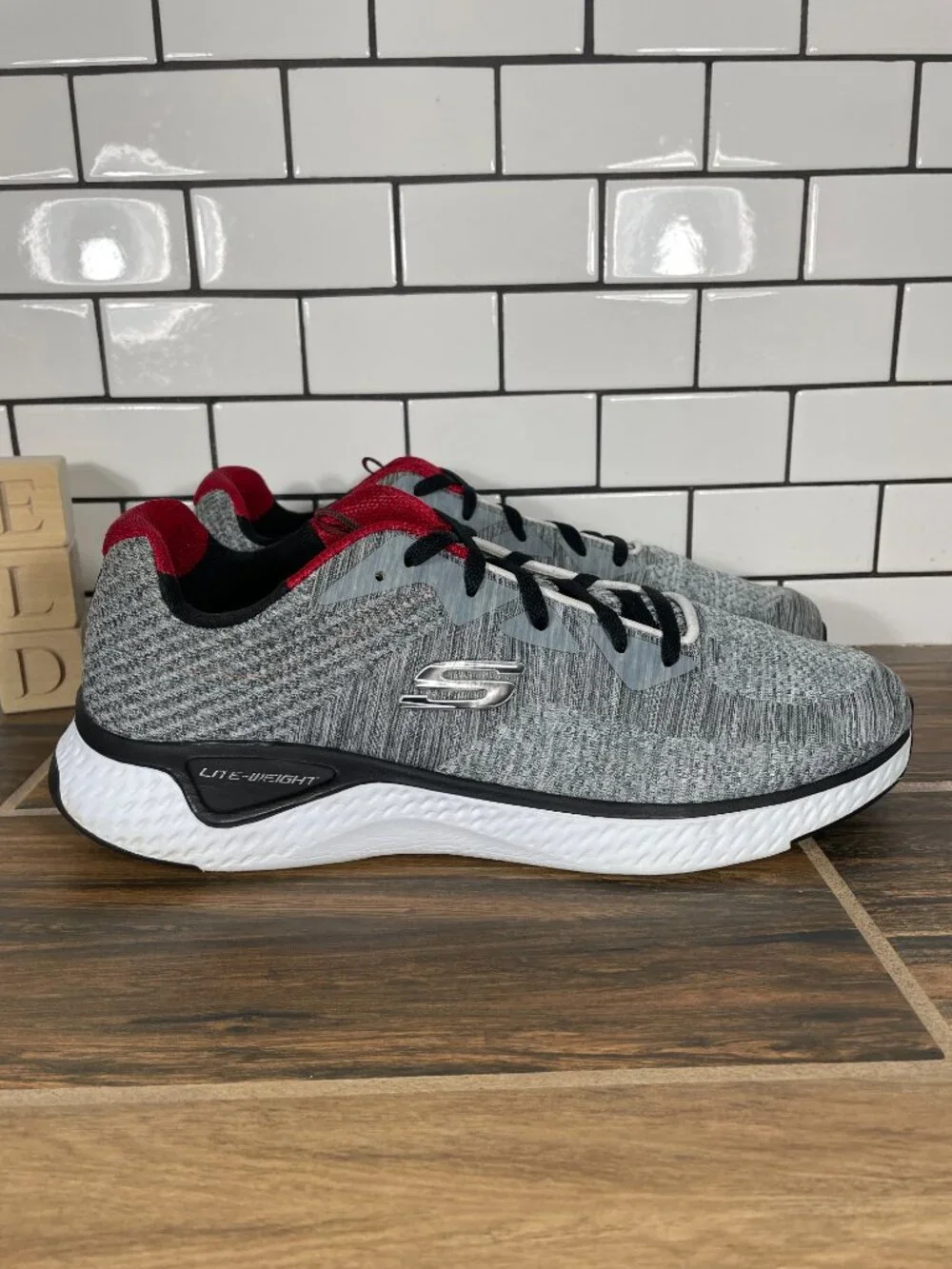 Skechers Solar Fuse Kryzik Shoes Mens Size 11.5 Gray Black Trainers Sneakers